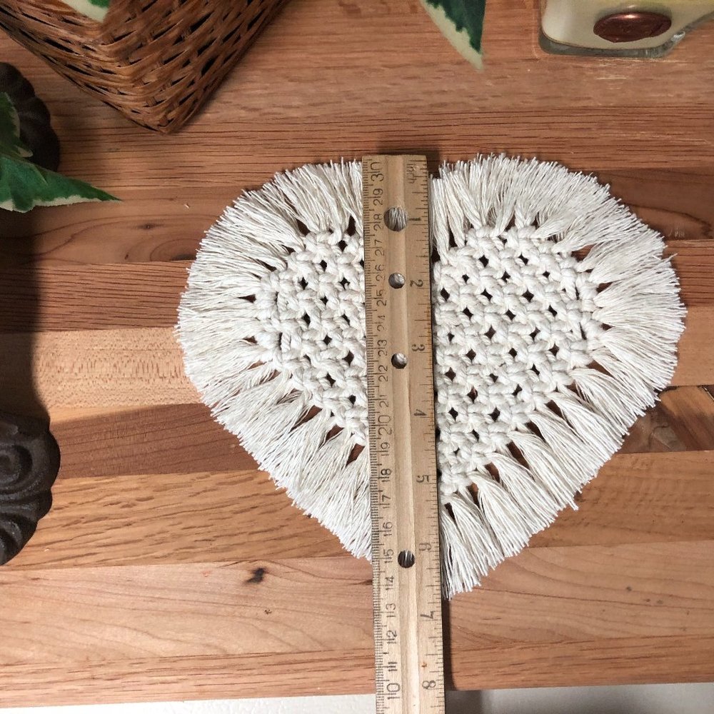 Handmade Boho 100% Cotton Macramé coasters - OFF WHITE. - Picture 11 of 11
